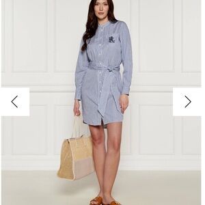 Lauren Ralph Lauren Striped Belted Shirtdress